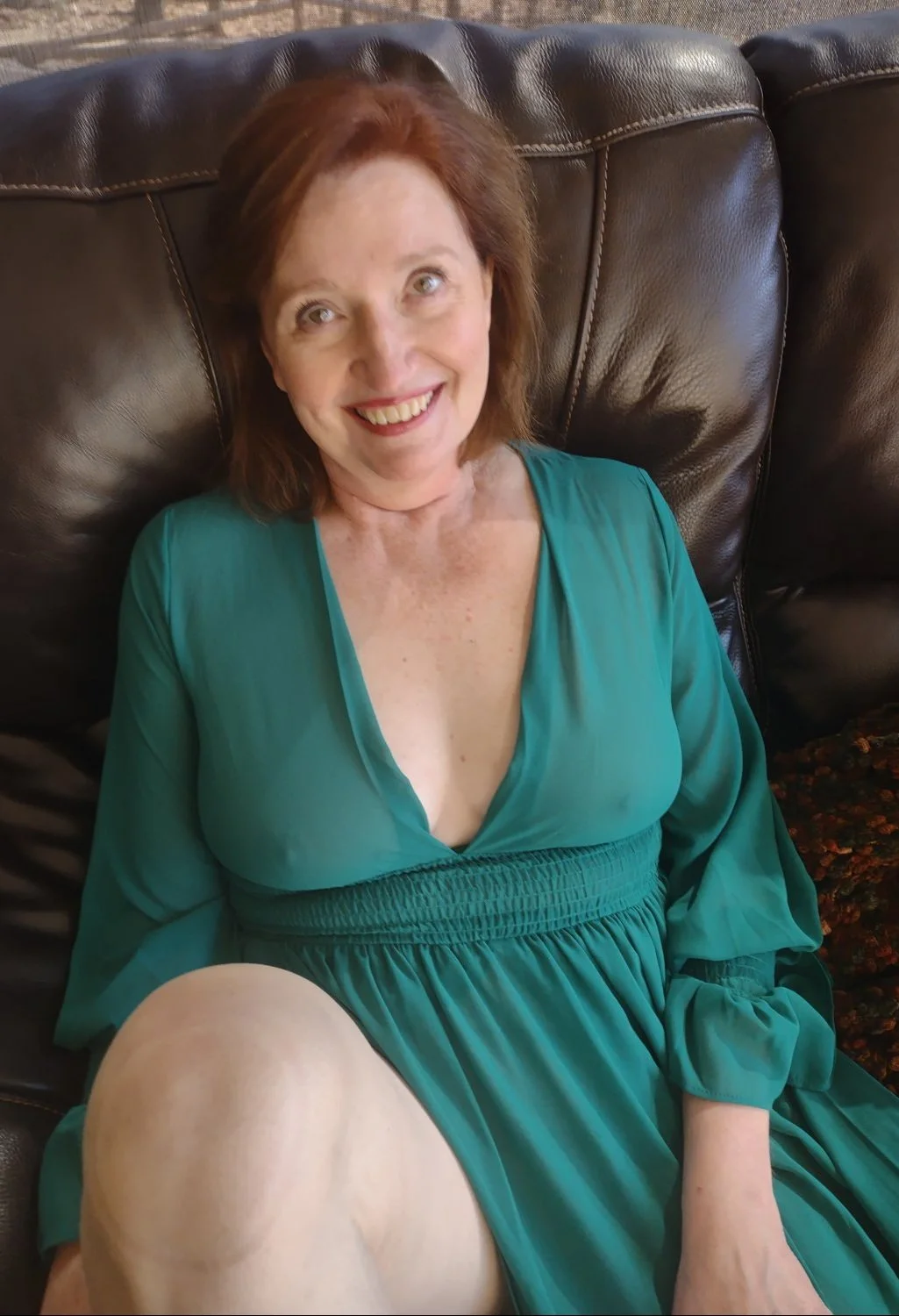 Mature Redhead Milf Interracial Cuckold Threesome and Dildo image 2