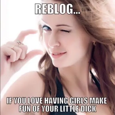Rebloging for my tiny dick cover image