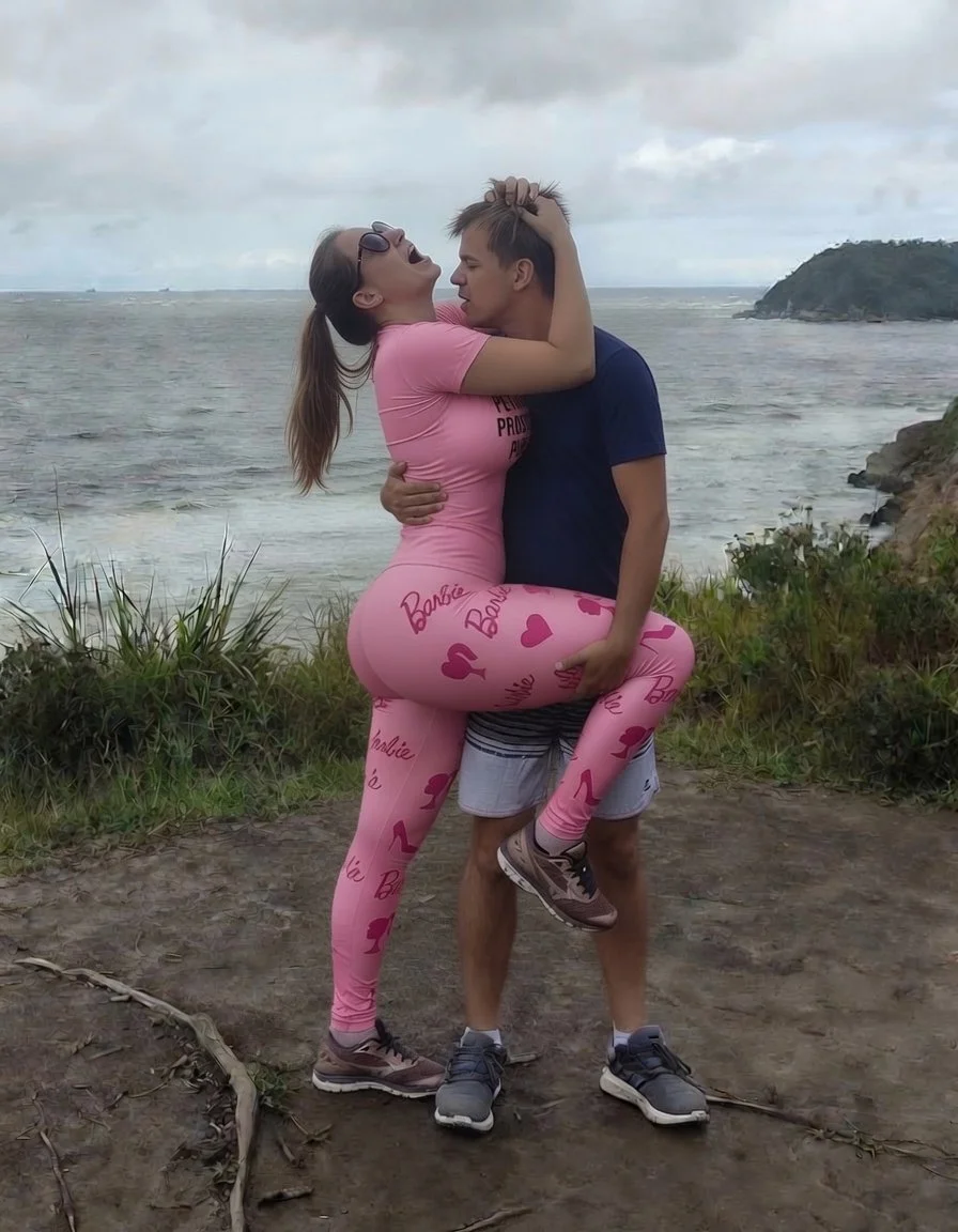 Essa gostosa é fã da Bárbie e ama roupas rosas. Parte Final. IA - AI image 22