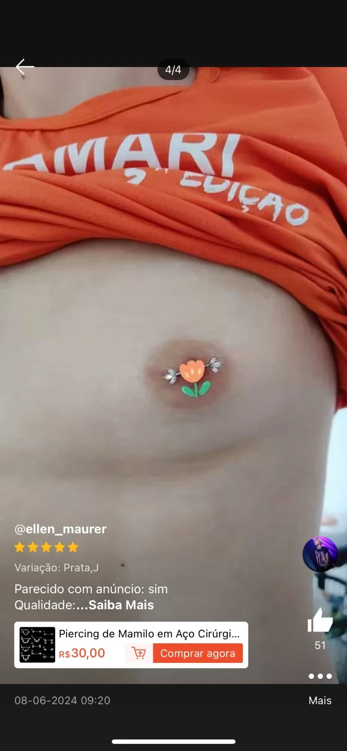 Piercing peitinho image 10