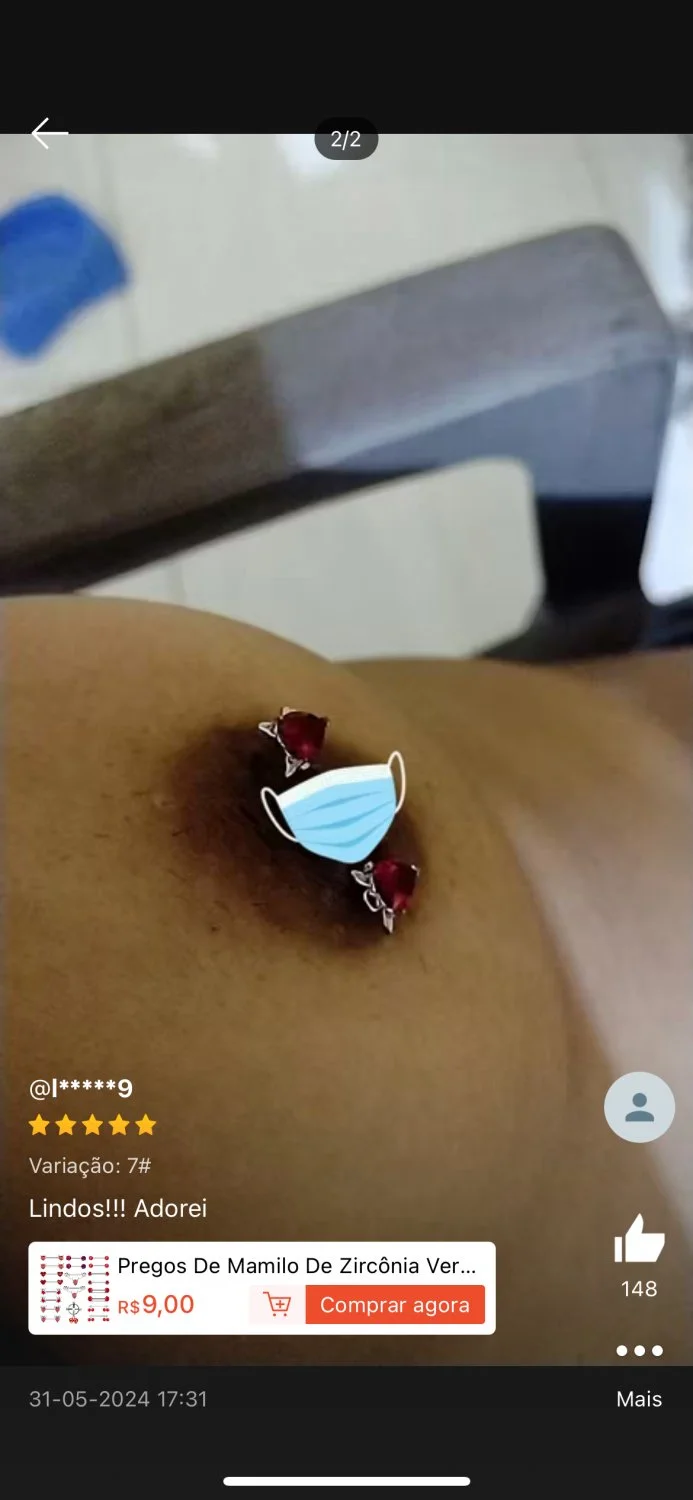 Piercing peitinho image 15