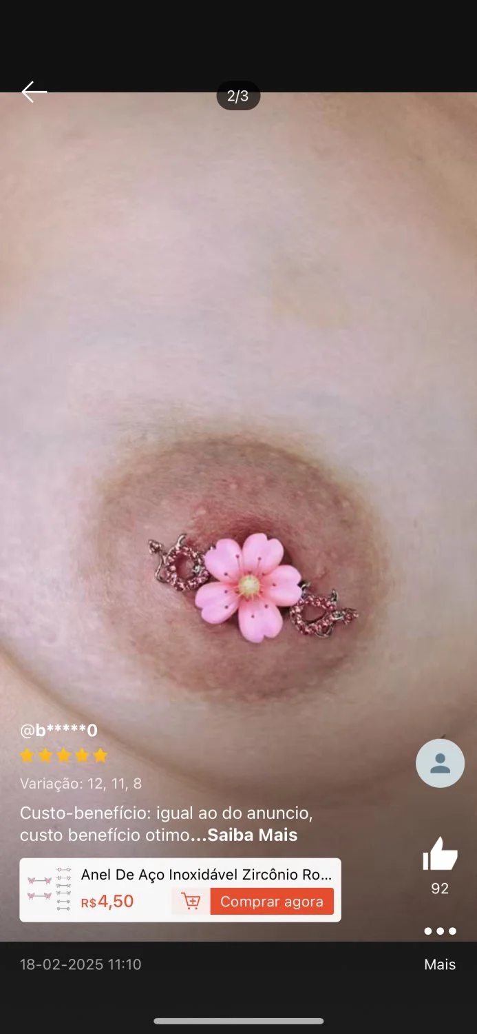 Piercing peitinho image 19