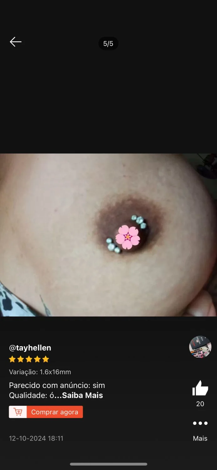 Piercing peitinho image 22