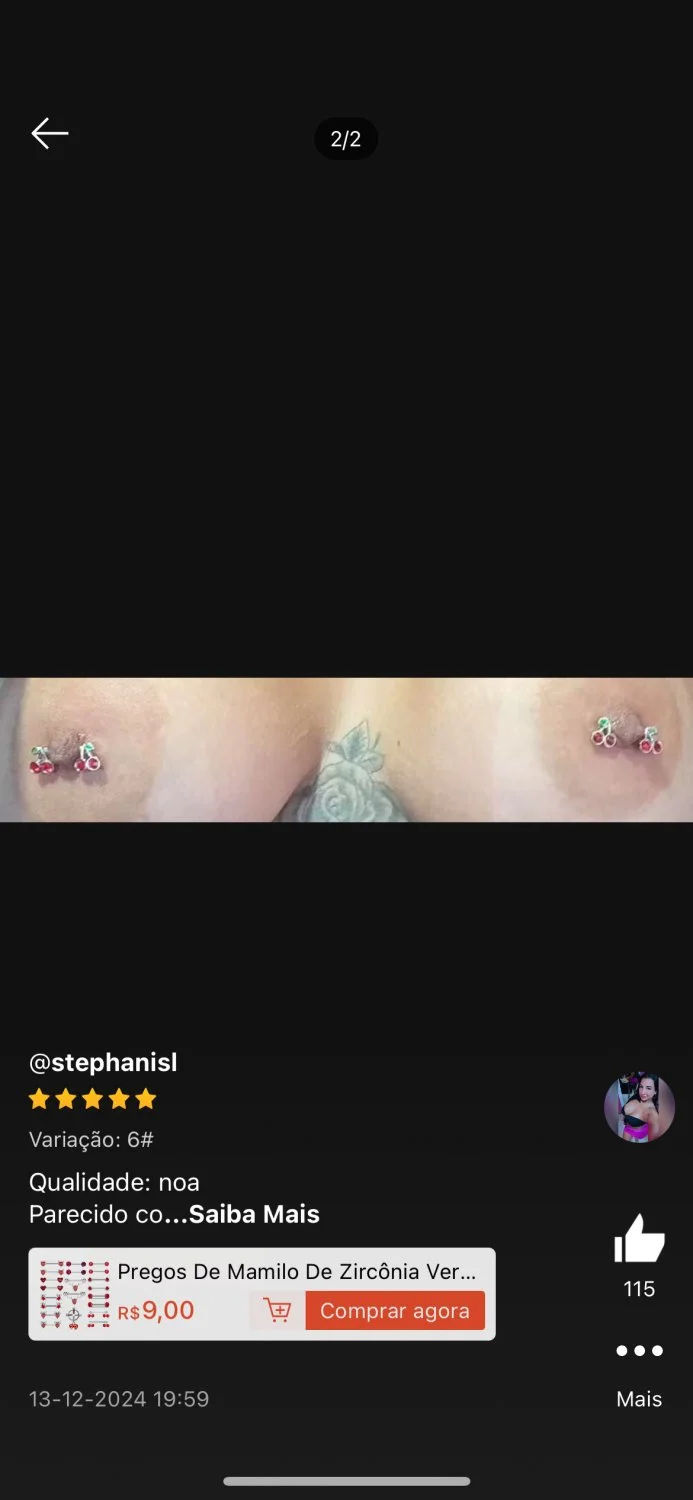 Piercing peitinho image 3