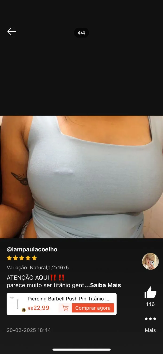 Piercing peitinho image 7