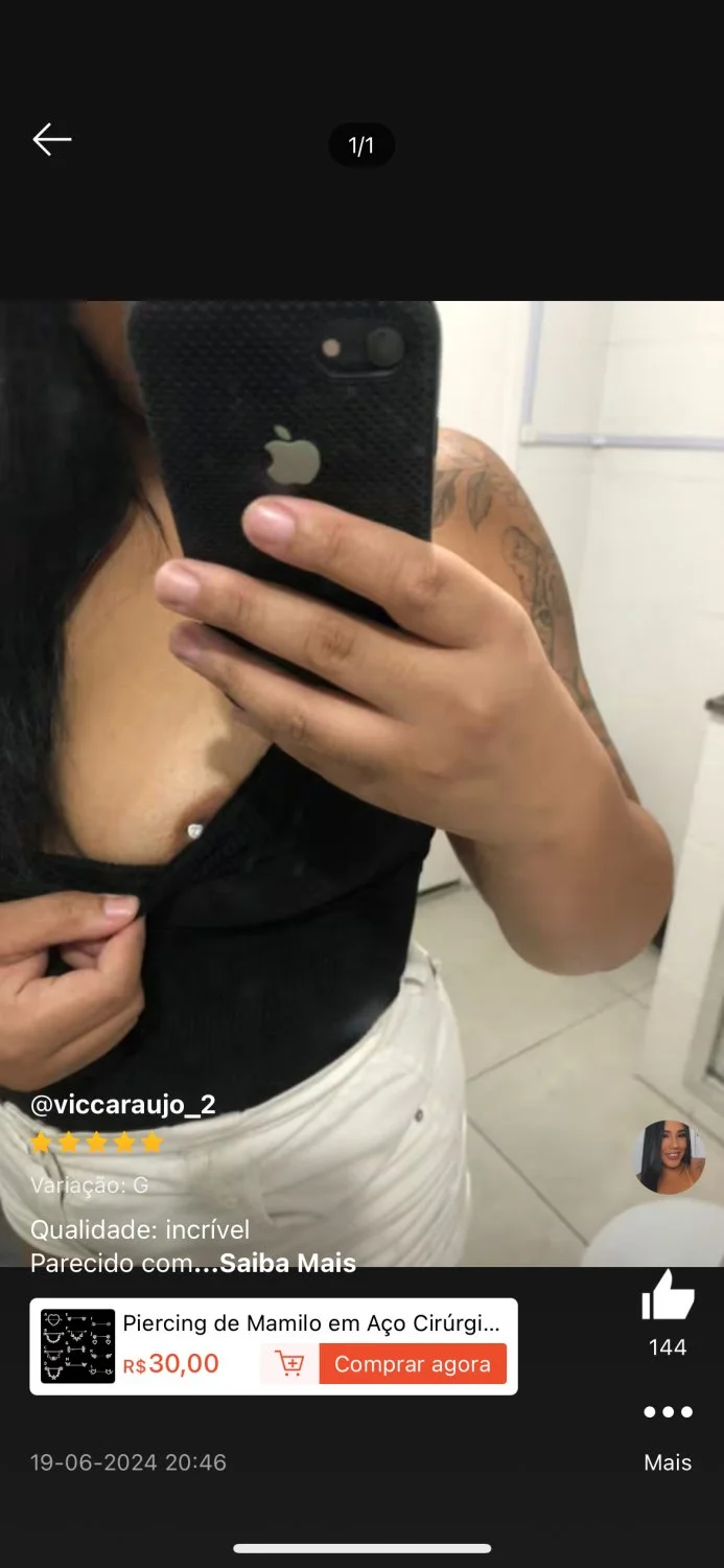 Piercing peitinho image 9