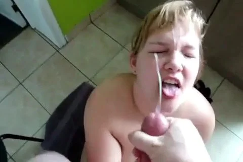 Blonde loves the taste of cum image 2
