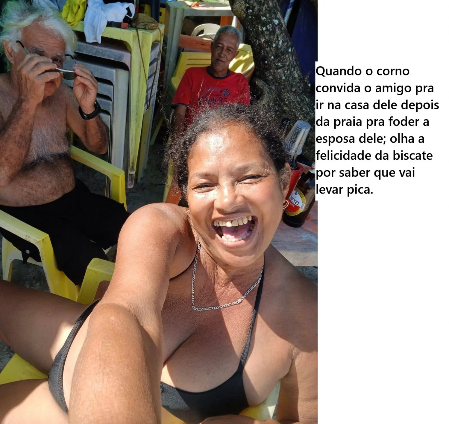Corno adora exibir sua puta nas redes sociais. Coroa feia de cara mas com uns peitões lindos. image 31