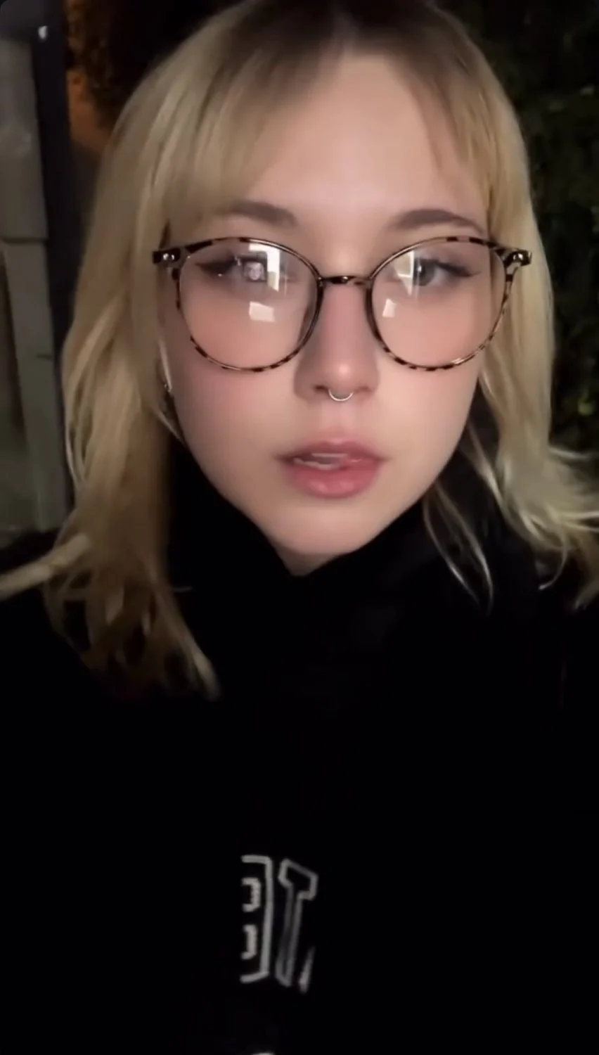 Cute blonde girl teasing me up image 5