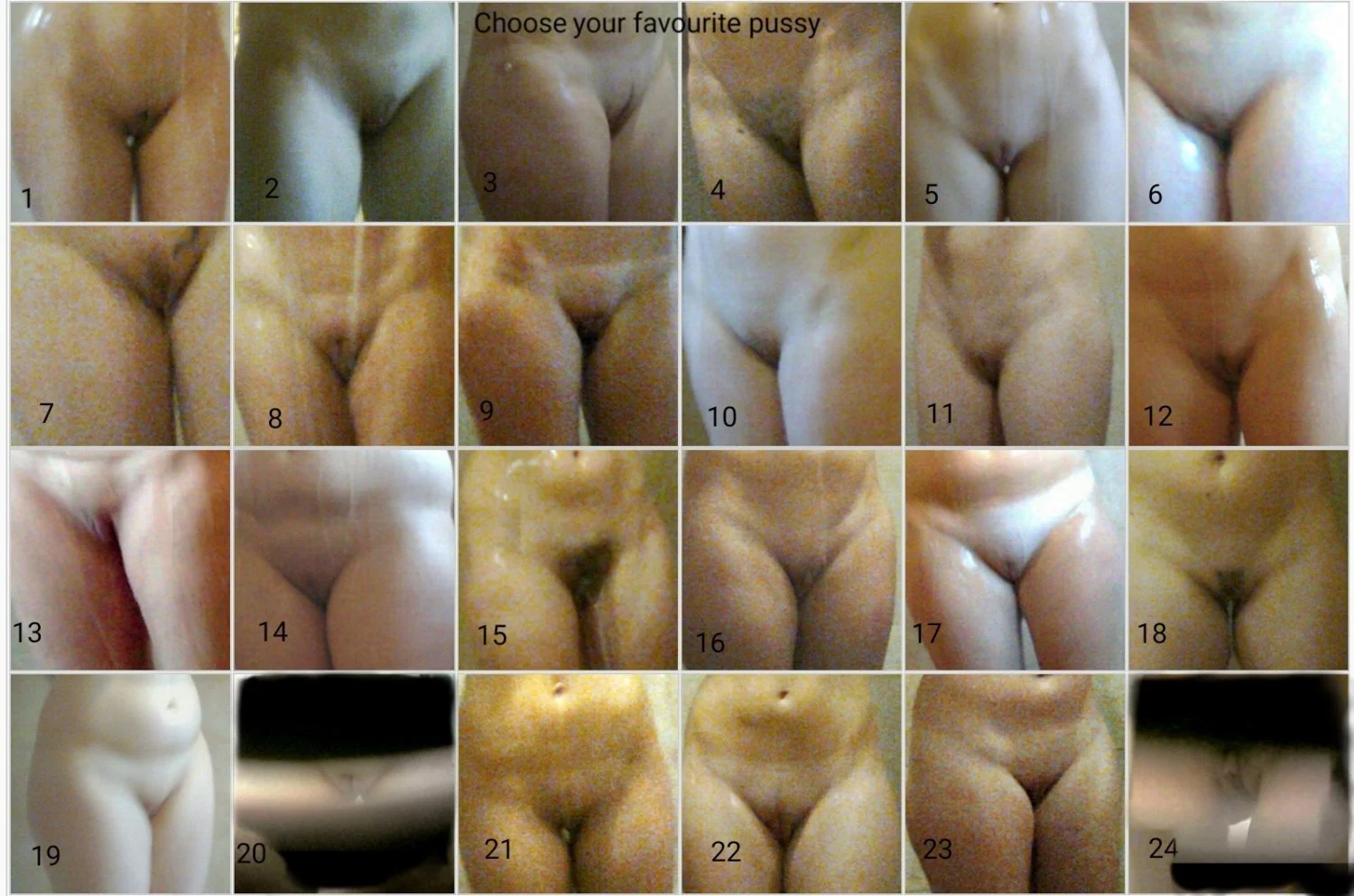 Rating pussy , which pussy would you prefer? Face and pussy with same number belong together main image