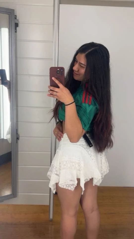 She lost a bet after Mexico lost. Tele/ kik for same treatment image 1