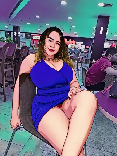 Gordinha peituda manu em Cartoon e real cover image