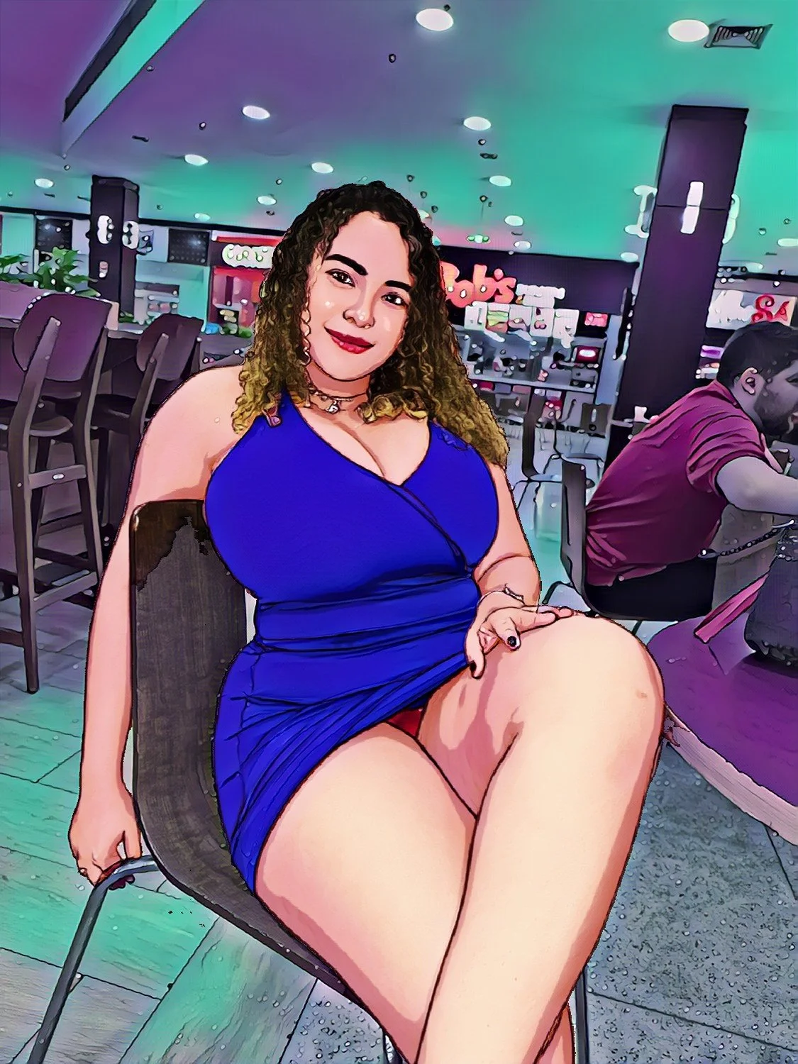 Gordinha peituda manu em Cartoon e real main image