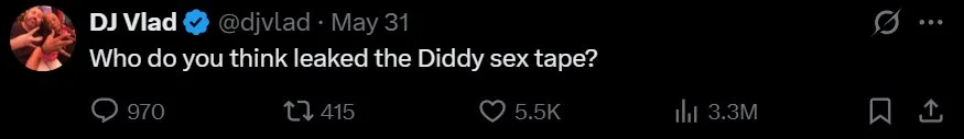 Dj Vlad Made The Block Super Hot, All Diddy Freak Off Tapes Got Taken Down Off Erome image 2