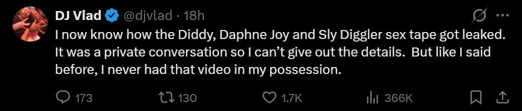 Dj Vlad Made The Block Super Hot, All Diddy Freak Off Tapes Got Taken Down Off Erome image 4