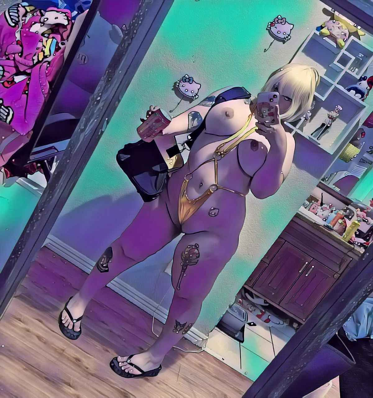 GORDINHA BBW EM CARTOON E REAL image 4