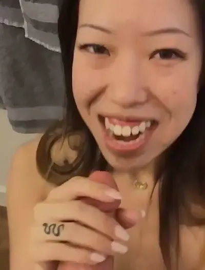 Pretty asian teen Rina blowjob cover image