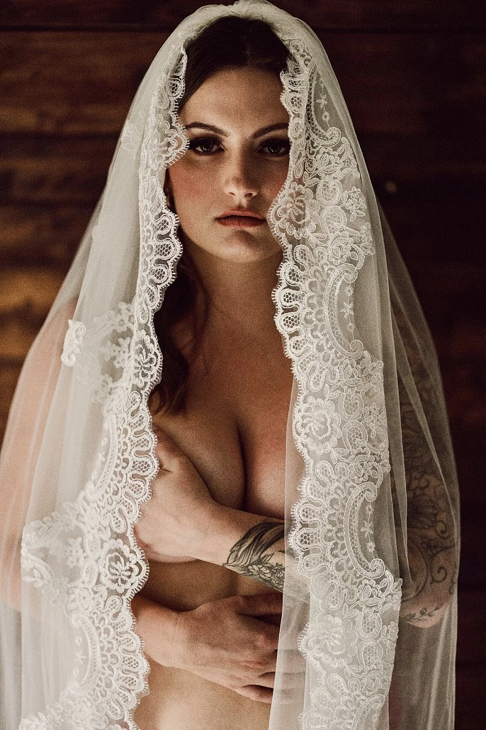 Plump brunette wife boudoir image 17
