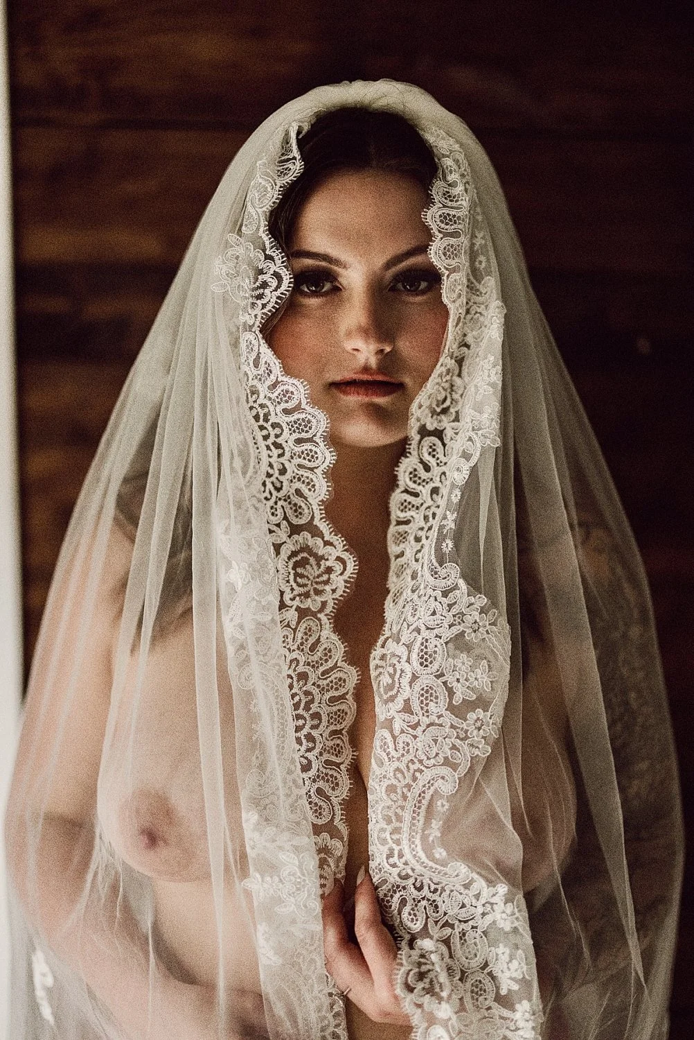 Plump brunette wife boudoir image 19