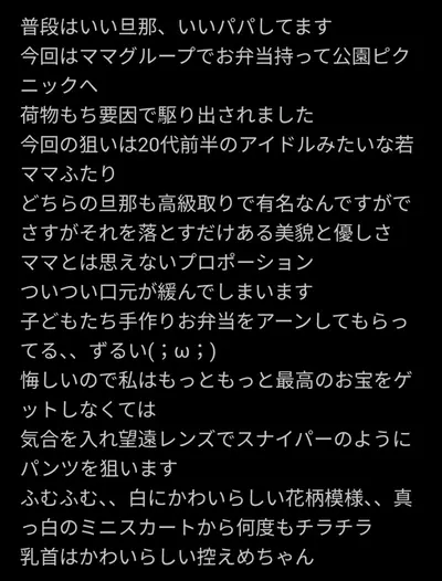 🔚Japanese　美ママたち　公園ピクニック　素晴らしい眺め　ぱんちら　ソフトエロ　一発やりたい cover image