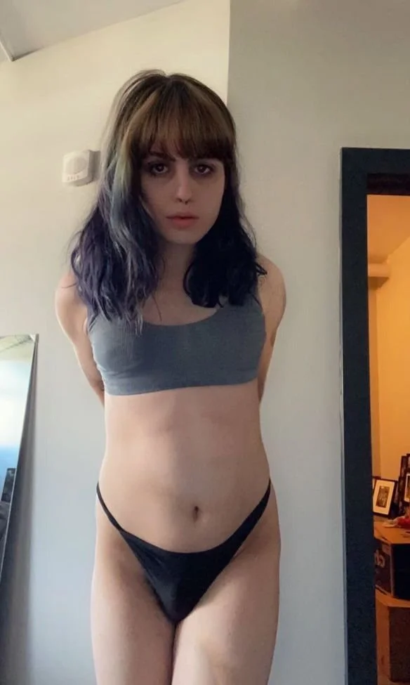 Trans Girl Natalie Okan Showing off her tiny clitty and fat ass image 17