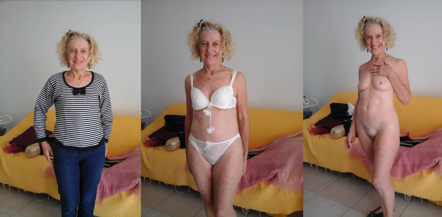 Again cheating granny nurse Solange posing and photographer's reward main image