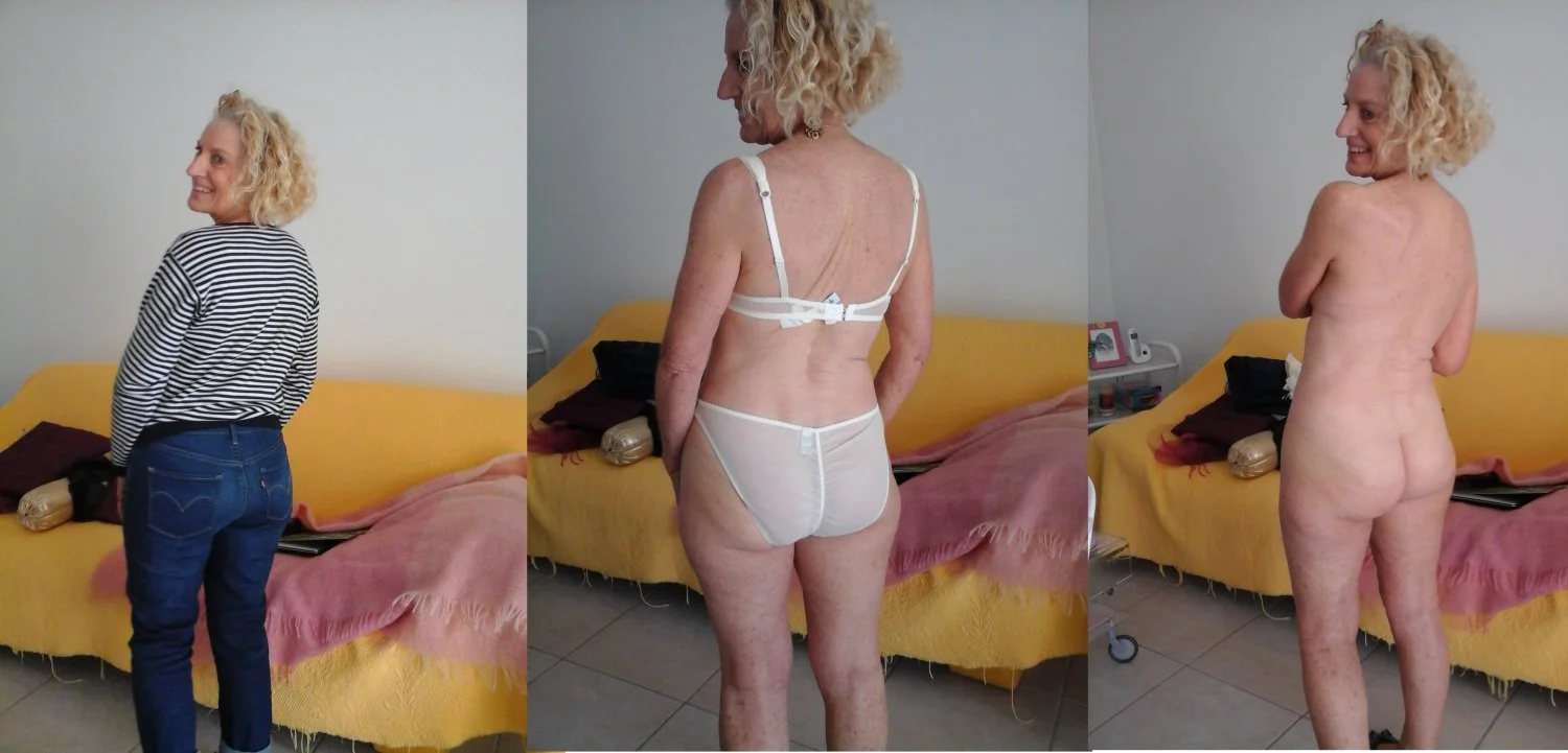 Again cheating granny nurse Solange posing and photographer's reward image 2
