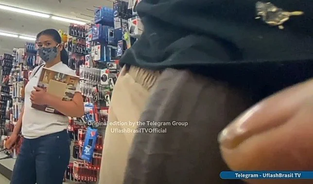 Dick out shopping next to a stranger image 2