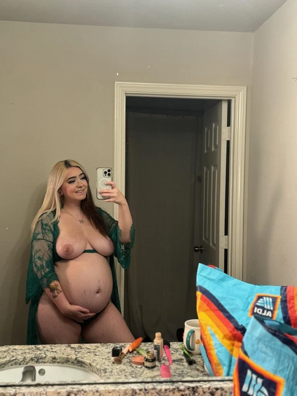 Pregnant slut with nice mommy milkers image 5