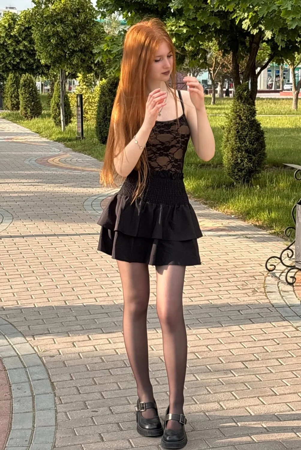 18yo redhead slut love wearing high heels image 23