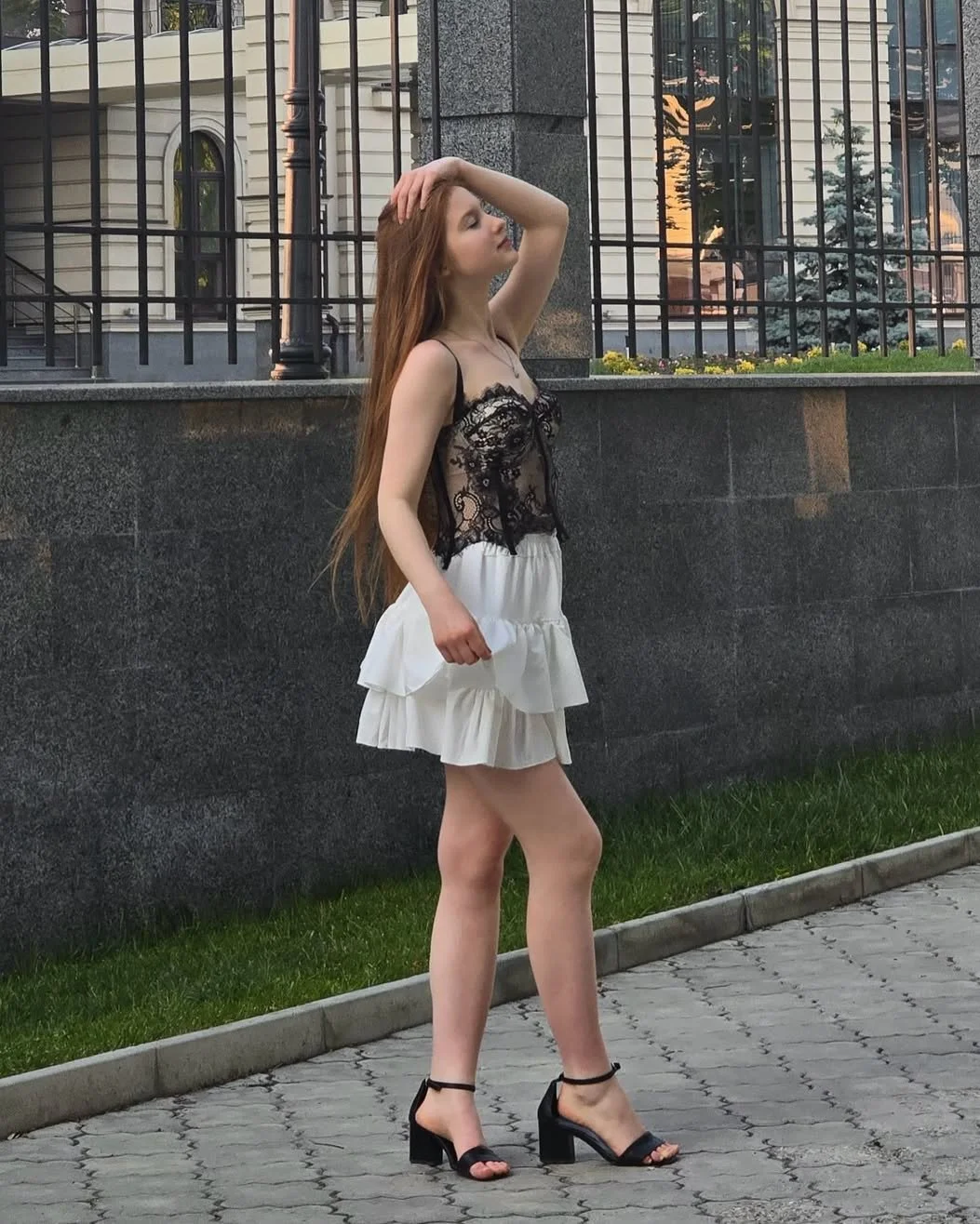 18yo redhead slut love wearing high heels image 6