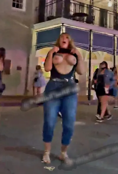 Tall Thick Gorgeous Milf.. <> Married Wife loves flashing her Natural big🍒🍑 during Mardi Gras.. cover image