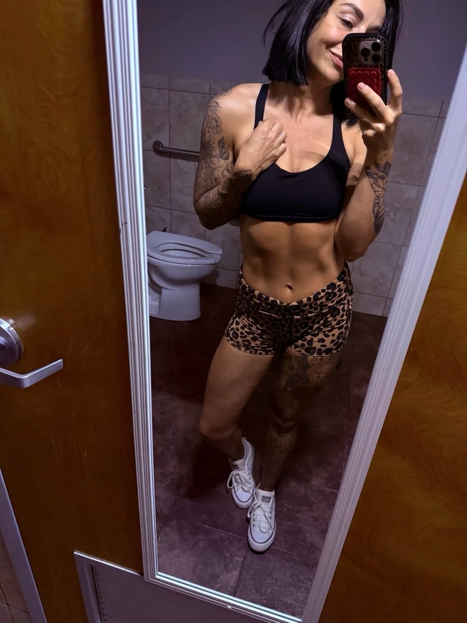 Fit tatted chick with a crazy pussy image 14