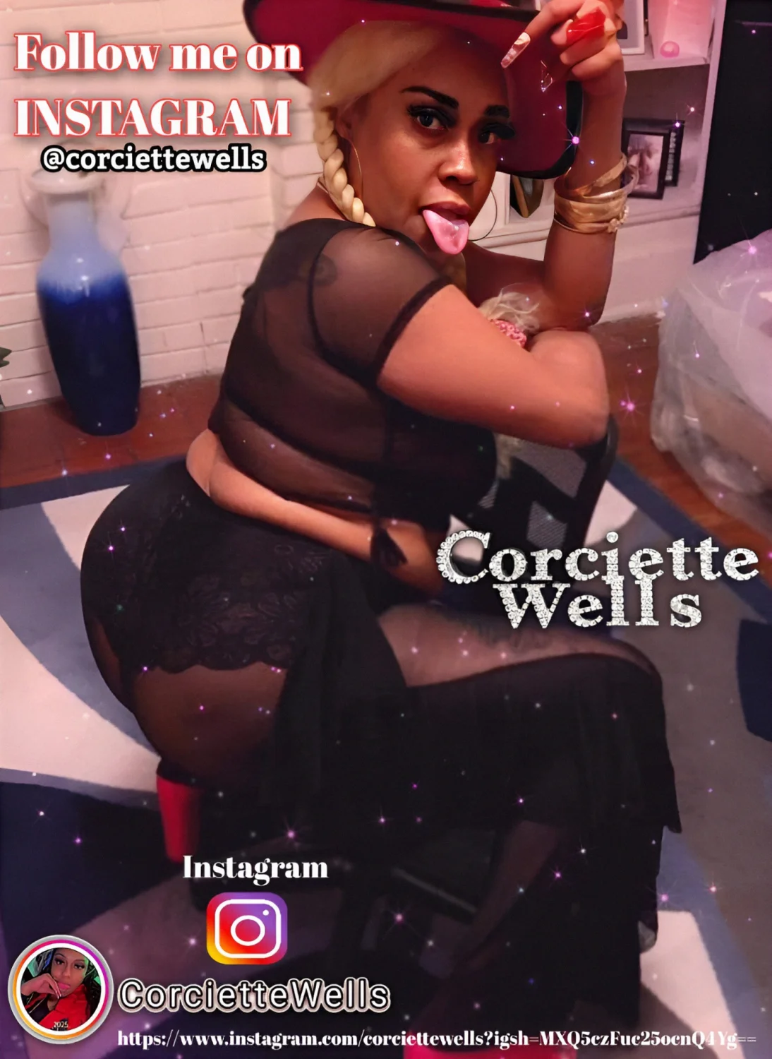 Corciette Wells big booty looks tasty @CorcietteWells image 8