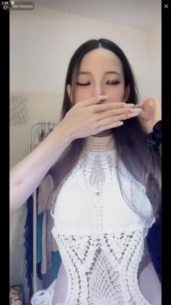 tiktok live asian in white image 3