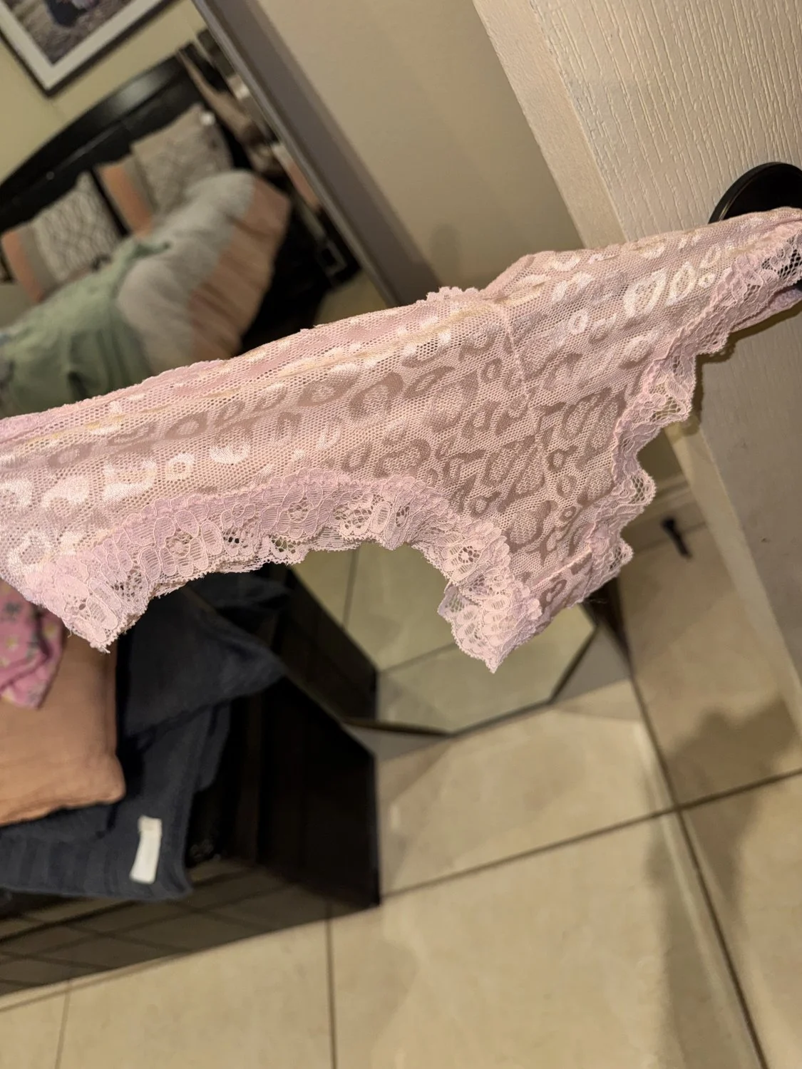 My wife’s panty outline through her pants gets so many looking at her ass while at work🥵😍 image 2