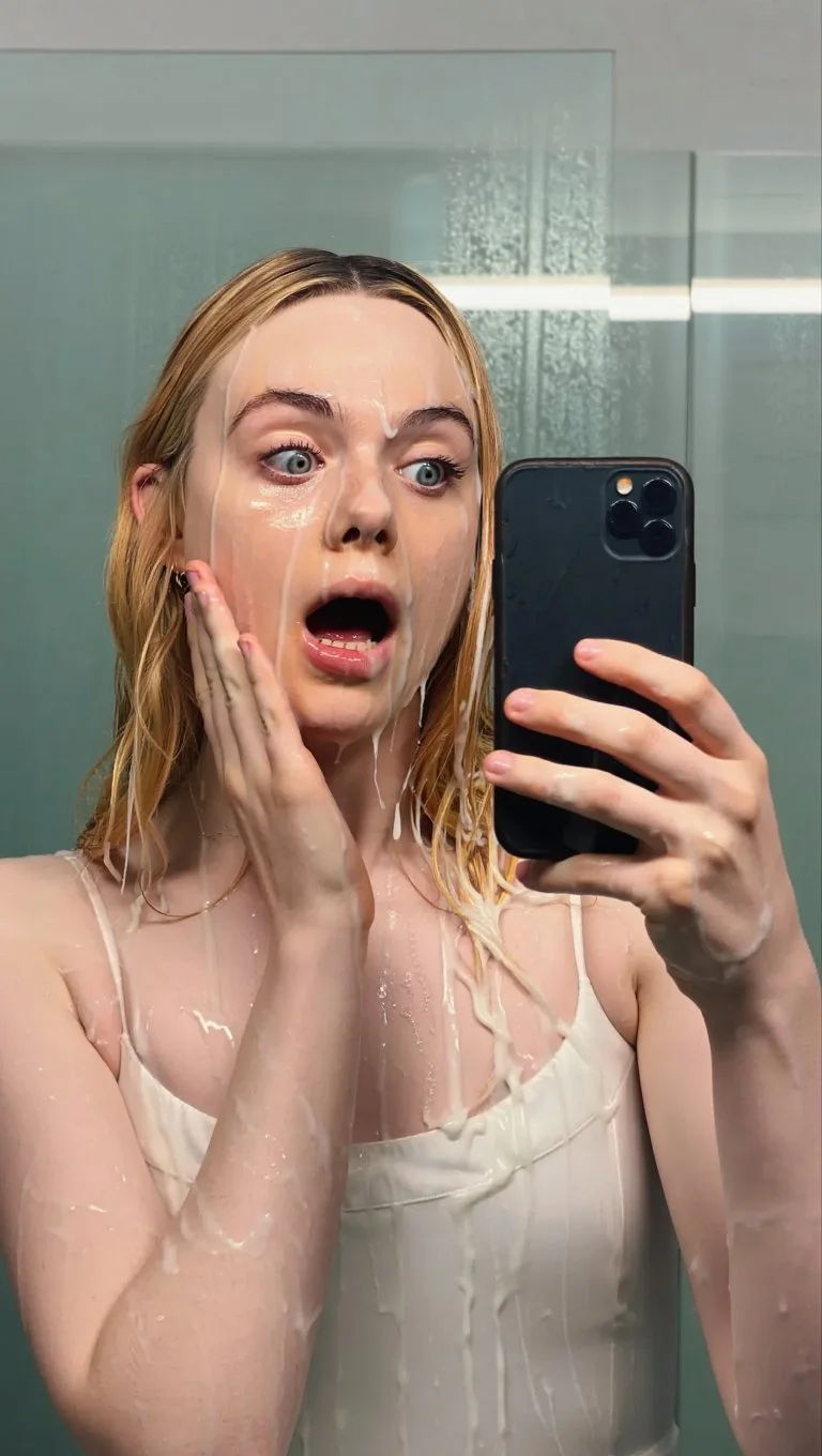 CUM SELFIES - AI GENERATED - Emma watson, zendaya, elle fanning image 2