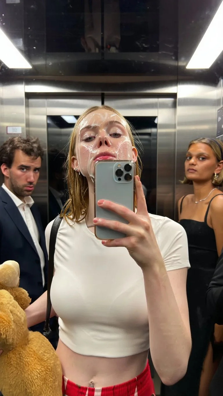 CUM SELFIES - AI GENERATED - Emma watson, zendaya, elle fanning image 3