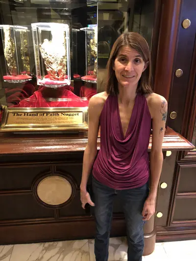 Skinny Becky got her pussy lips shaved so everyone can see her pussy better while peeing cover image