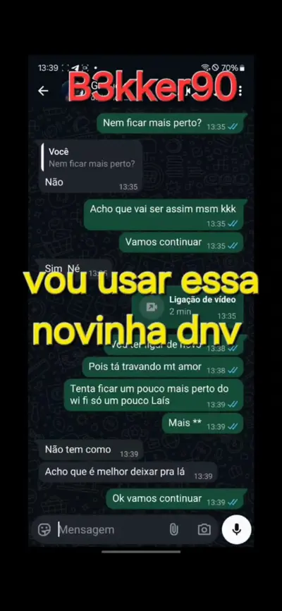 Fez chamada com a ninfeta e ainda vazou. cover image