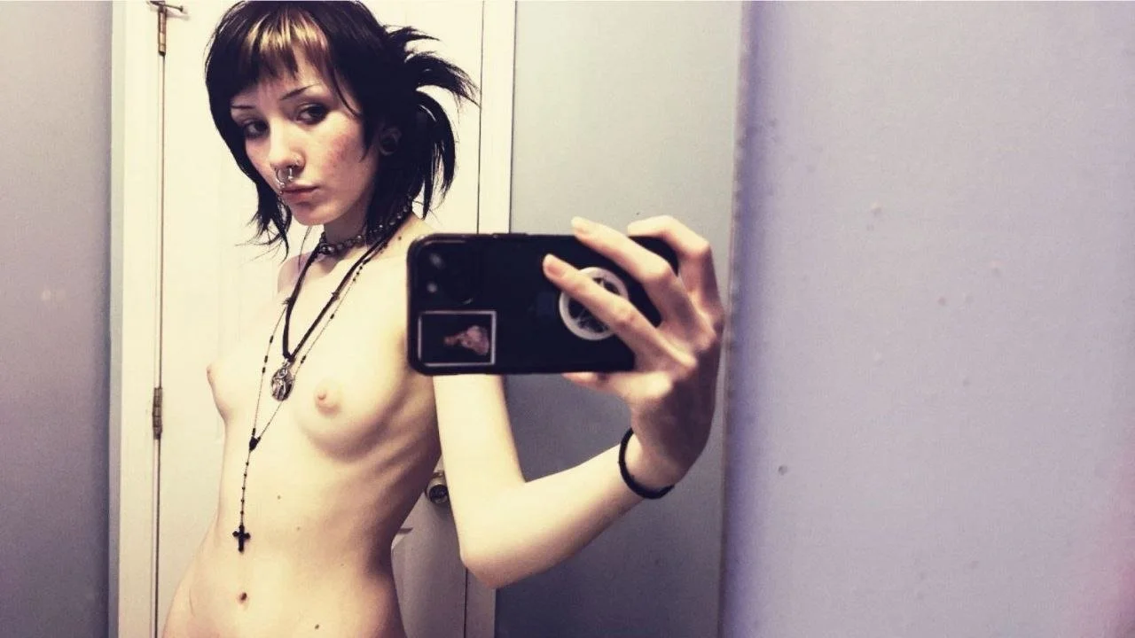 Goth emo girl slut leaked image 13