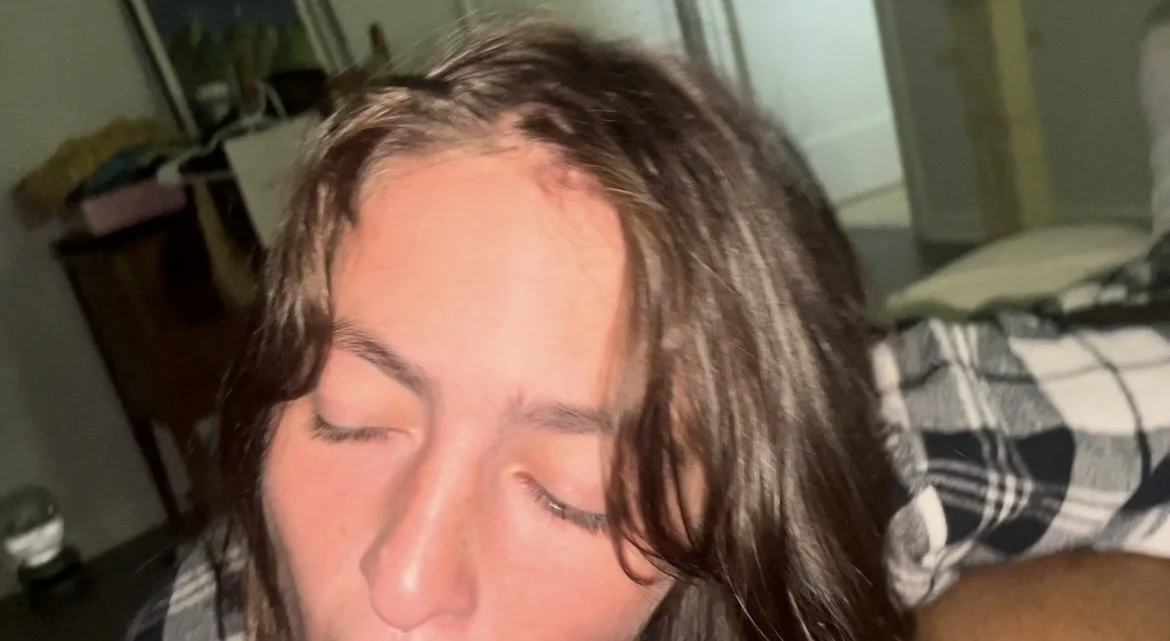 Petite snowbunny puts bbc in her throat image 6