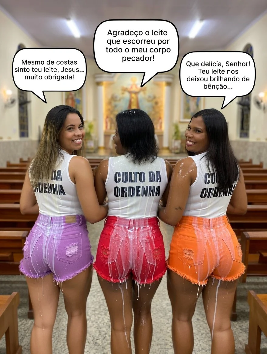 Milf negra e suas duas filhas no culto da ordenha. Parte 2. TABOO - AI - IA - CHURCH main image