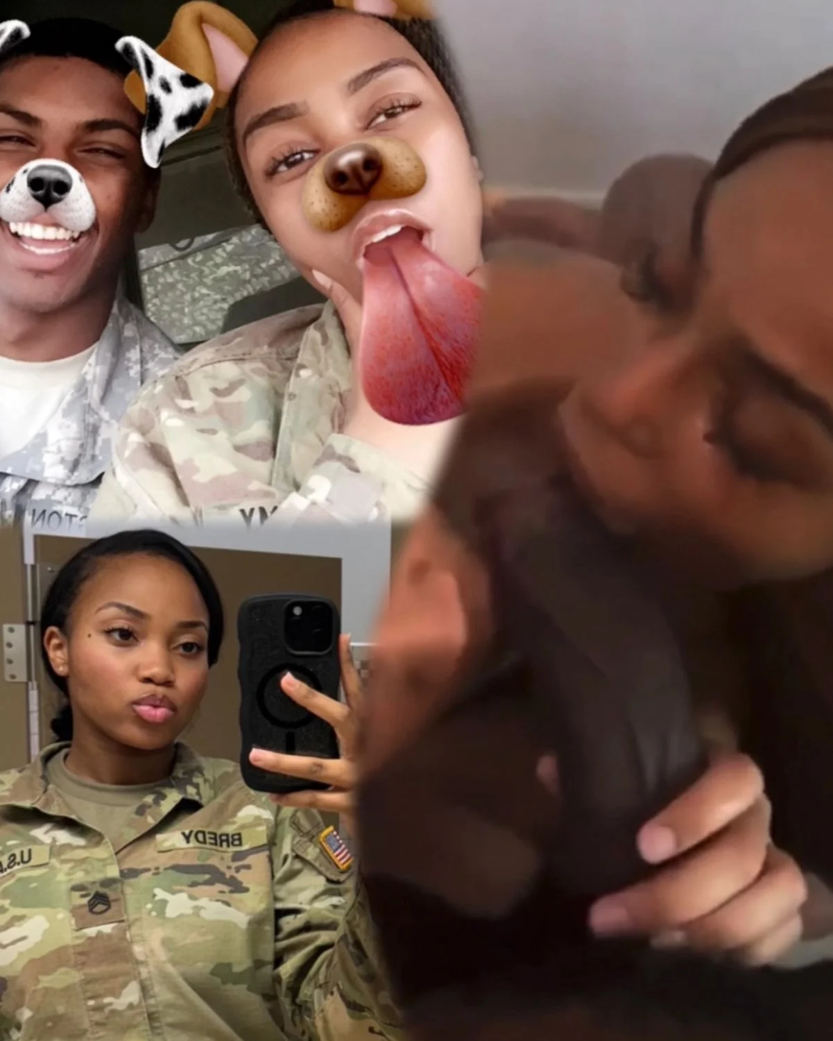 Two military sluts sharing husband bbc sucking dick as a family goon life image 6