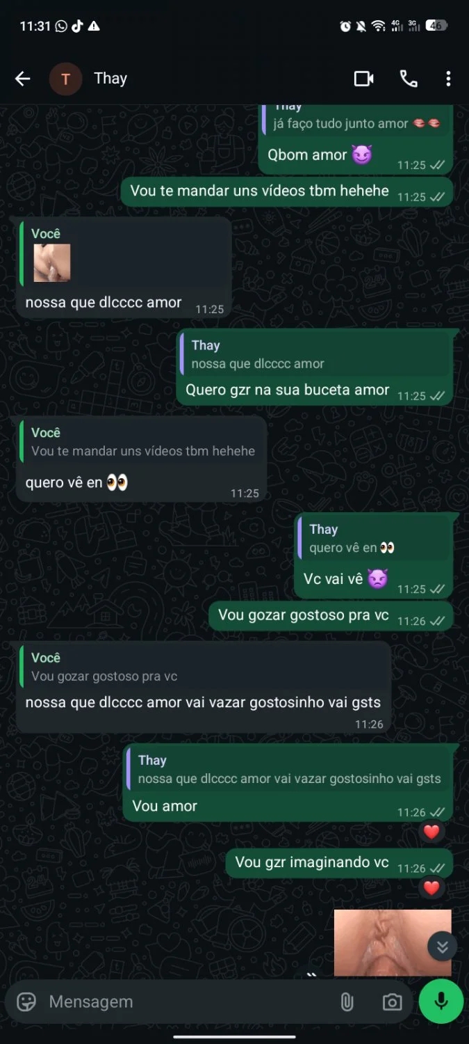 Thay novinha que namora é vazada no zap main image