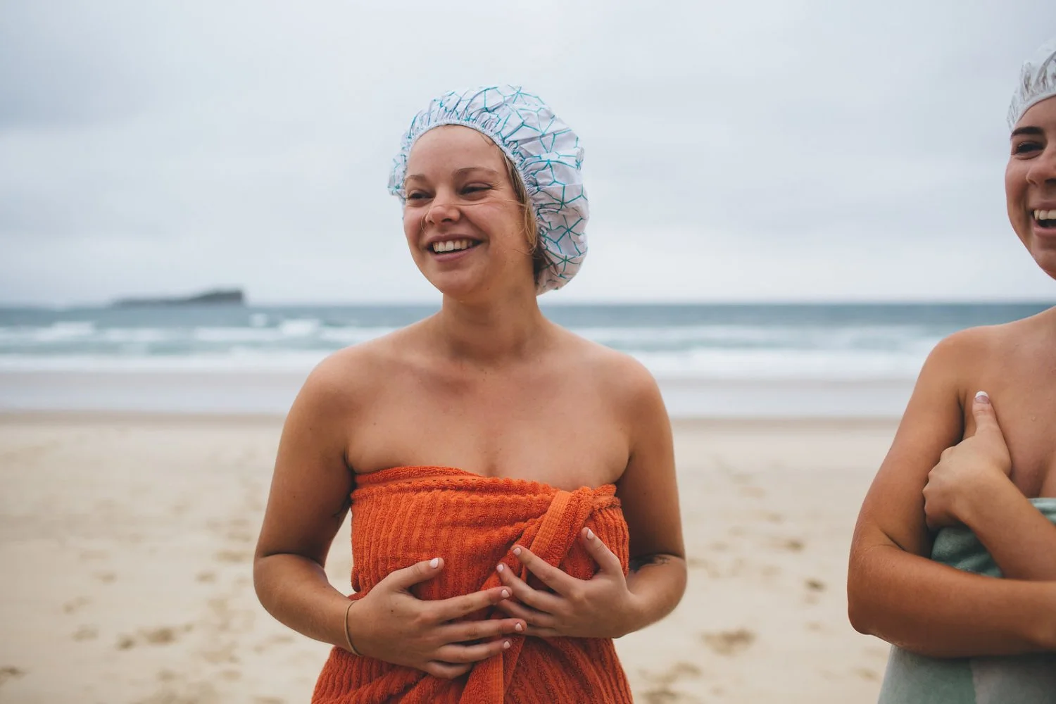 Bride and bridesmaids wedding day skinny dip image 48
