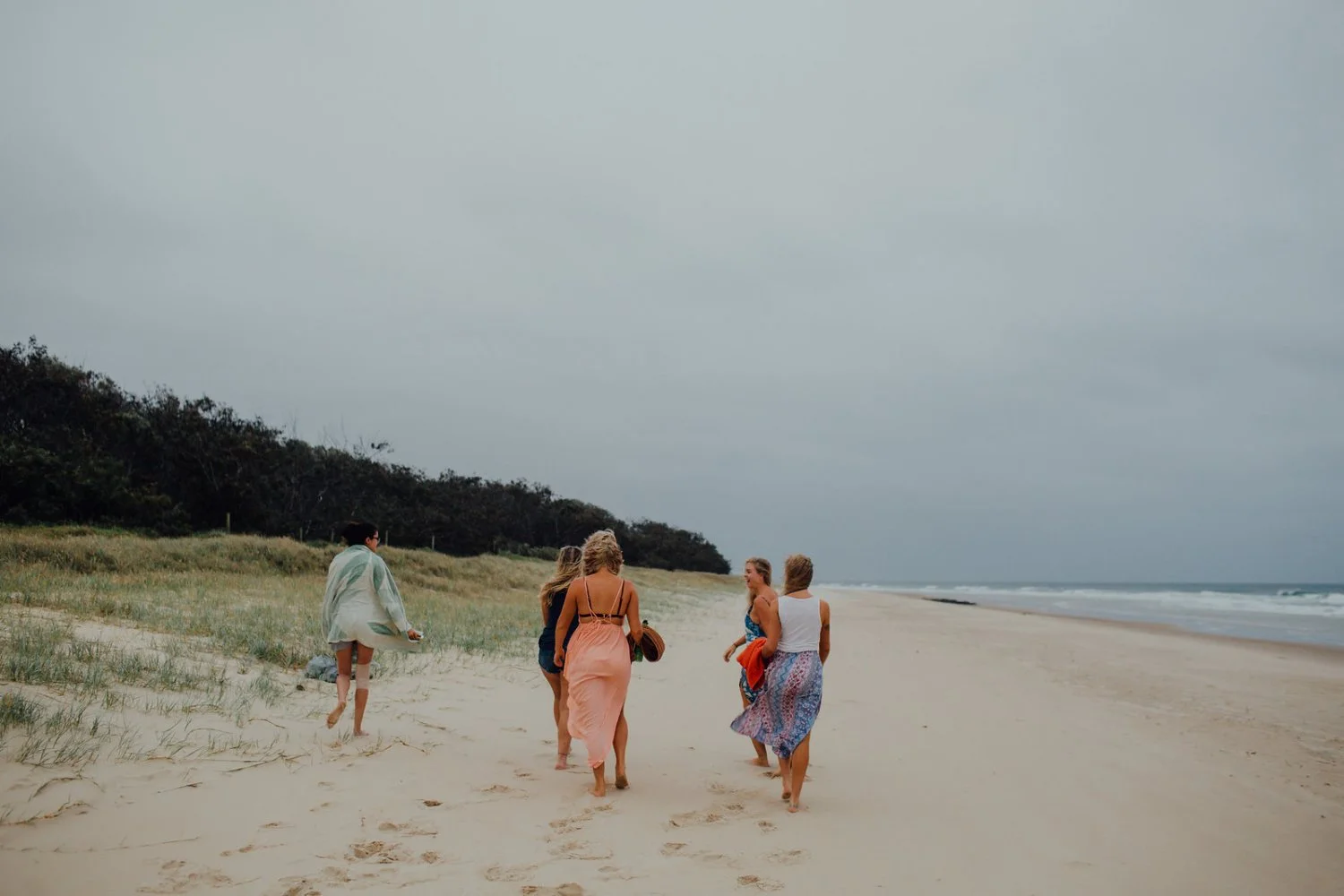 Bride and bridesmaids wedding day skinny dip image 6