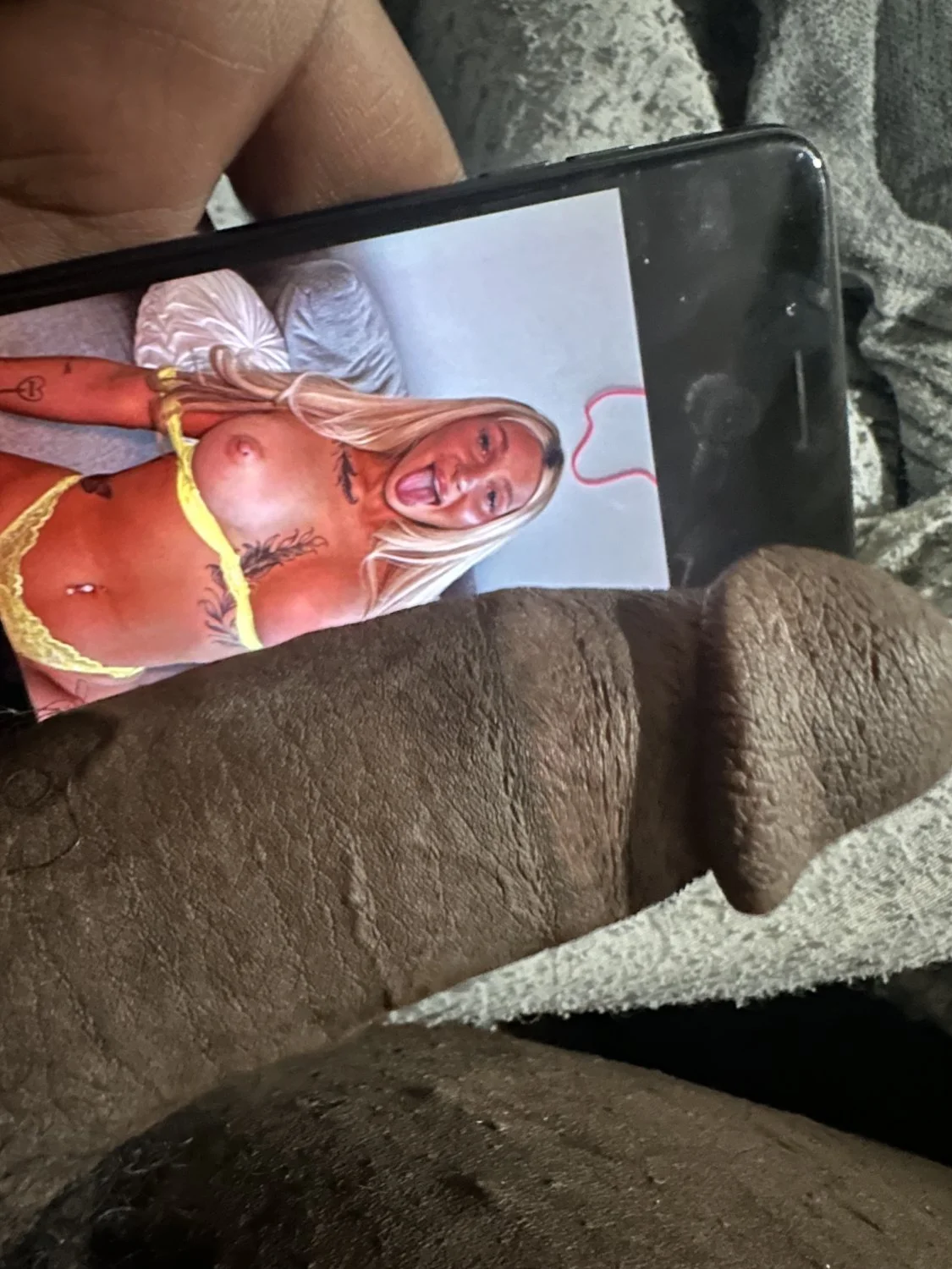Kik grandpa.72 to see your sluts nudes like these sluts, tribbed by my black cock. No cum tribs image 5