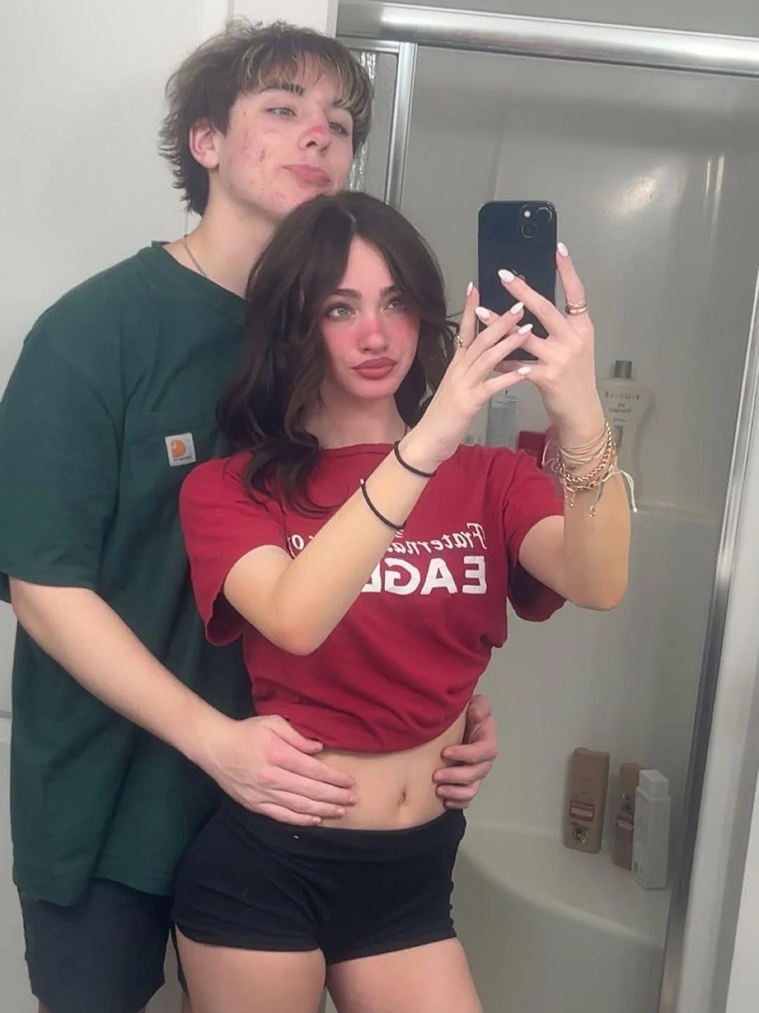 Cheating slut fucks college football players behind goofy bfs back main image