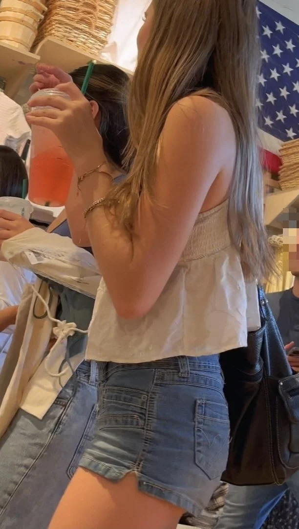 Sister’s friend was showing off her tits in public image 4